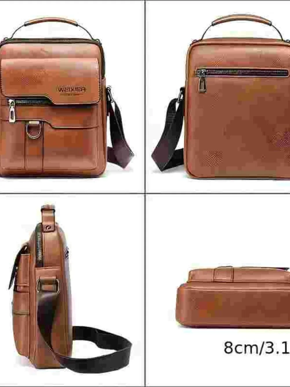 Genuine Leather Backpack Vintage Large Capacity Crossbody Multiple Pockets